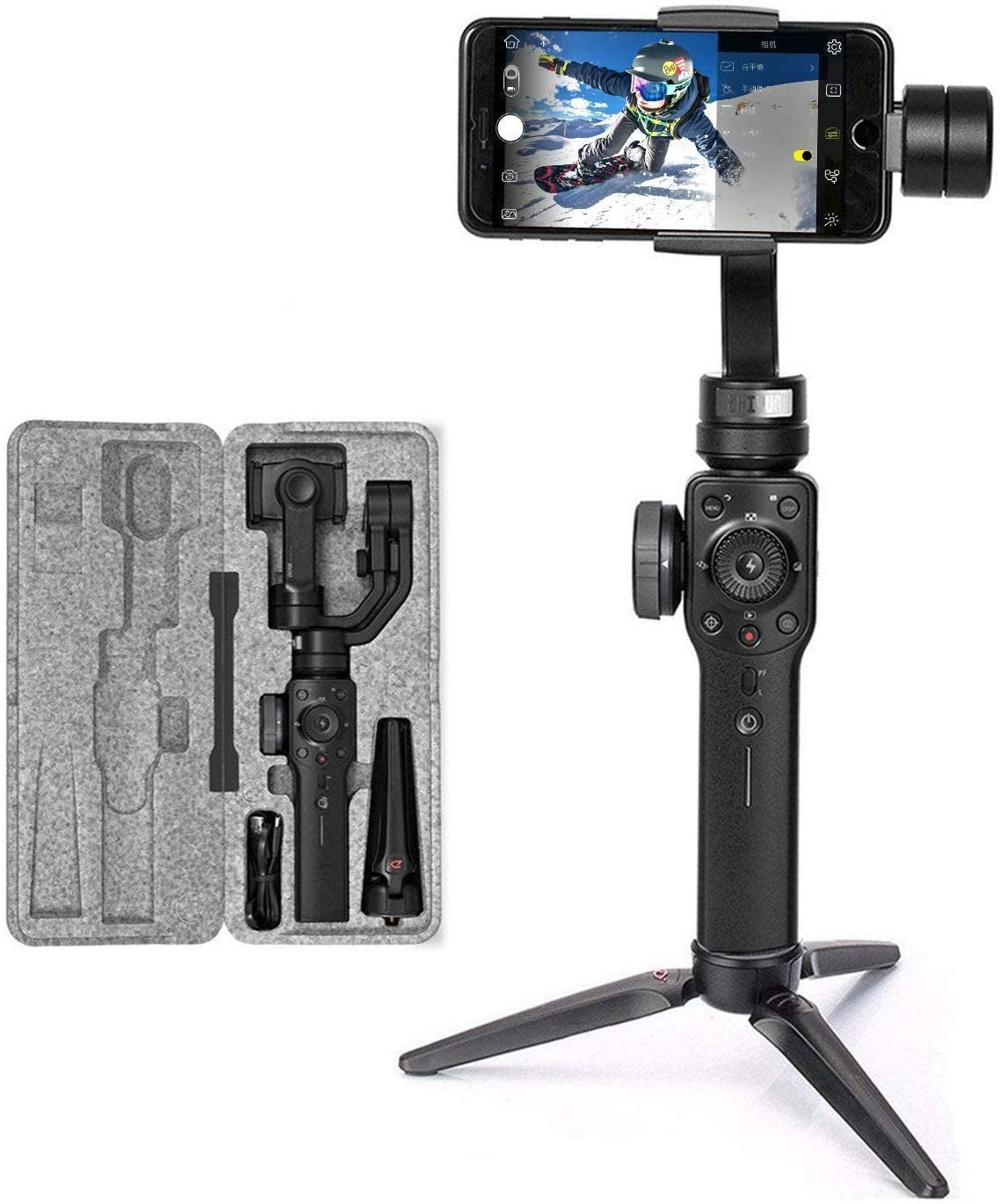 Zhiyun Smooth 4 Mobile Gimbal Stabilizer For Smartphones - BlackMobile AccessoriesZhiyun Smooth 4 turns your mobile phone into a professional video camera, allowing you to create stable and smooth shots with your phone. Compared to Zhiyun Smooth Q/3, Zhiy